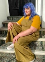 Green checked wide leg Dungarees - ref 154 - Resale item - Approx 18-20 - Image 5