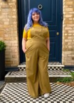 Green checked wide leg Dungarees - ref 154 - Resale item - Approx 18-20