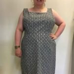 Greyscale geometric cotton-mix mini dress - ref 142 - Resale item - UK 18-20