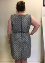 Greyscale geometric cotton-mix mini dress - ref 142 - Resale item - UK 18-20 - Image 3