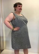 Greyscale geometric cotton-mix mini dress - ref 142 - Resale item - UK 18-20 - Image 2