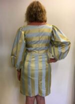 Gold striped taffeta mini dress - ref 143 - Resale item - UK 12-14 - Image 3