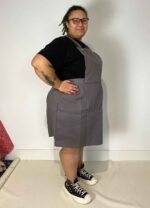 Grey cotton dungaree-mini - ref 144 - Resale item - UK 26-28 - Image 4