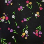 Fabric Ref 4837 - Floral Crepe Satin