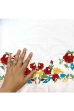 Fabric Ref 4871 - Embroidered Floral Cotton - Image 2