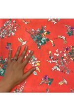 Fabric Ref 4918 - Birds Crepe Satin - Image 2