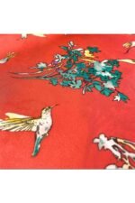Fabric Ref 4918 - Birds Crepe Satin - Image 3