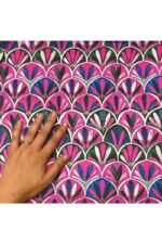 Fabric Ref 4946 - Floral Abstract Satin - Image 2