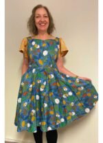 Fruit + leaf print skater dress - ref 197 - Resale item - Approx UK 12-14