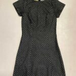 Black starry dress - ref 196 - Resale item - UK 10-12