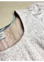 White broderie anglaise trapeze dress - ref 183 - Resale item - UK 14-16 - Image 5