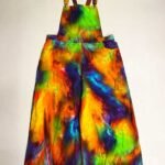 Multicolour Wide Leg Dungarees - ref 199 - Resale item - Approx UK 22-24