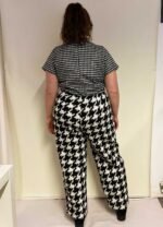 Monochrome houndstooth wool-mix classic jumpsuit - ref 162 - Resale item - Approx UK 18-20 - Image 2