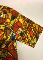 Orange / yellow abstract cotton tee - ref 186 - Resale item - Approx UK 12-14 - Image 2