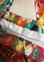 Bird print multicolour cotton dungaree-mini - ref 190 - Resale item - Approx UK 18-20 - Image 6