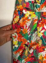 Bird print multicolour cotton dungaree-mini - ref 190 - Resale item - Approx UK 18-20 - Image 7