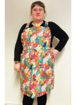 Bird print multicolour cotton dungaree-mini - ref 190 - Resale item - Approx UK 18-20