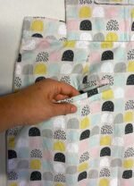 Pastel geometric print cotton dungaree-mini - ref 191 - Resale item - Approx UK 12-14 - Image 4