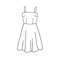 Small Straps Skater Dress