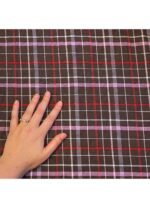 Fabric Ref 5422 - Check Seersucker Cotton Mix - Image 3