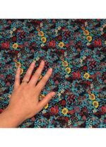 Fabric Ref 5504 - Floral Viscose Mix - Image 3