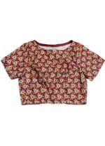 Geometric cotton crop top - ref 204 - Resale item - Approx UK 10-12