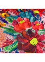 Fabric Ref 5414 - Floral Satin - Image 3