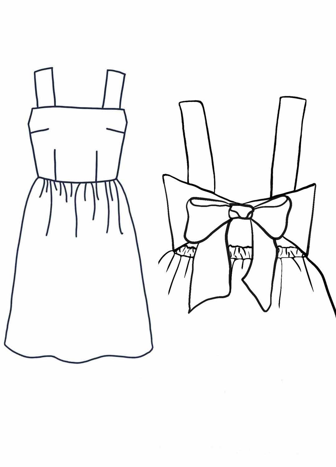 Design your own: Gathered Back-Bow Strap Dress Design your own: Gathered Back-Bow Strap Dress - Image 1