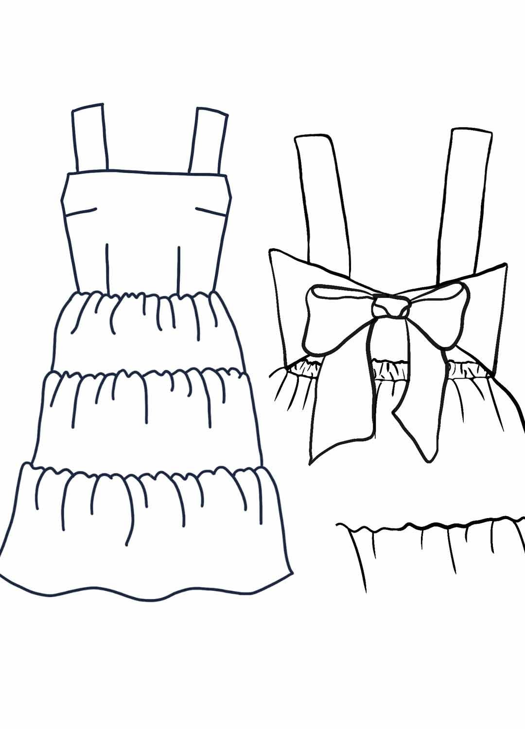 Design your own: Tiered Back-Bow Strap Dress Design your own: Tiered Back-Bow Strap Dress - Image 1